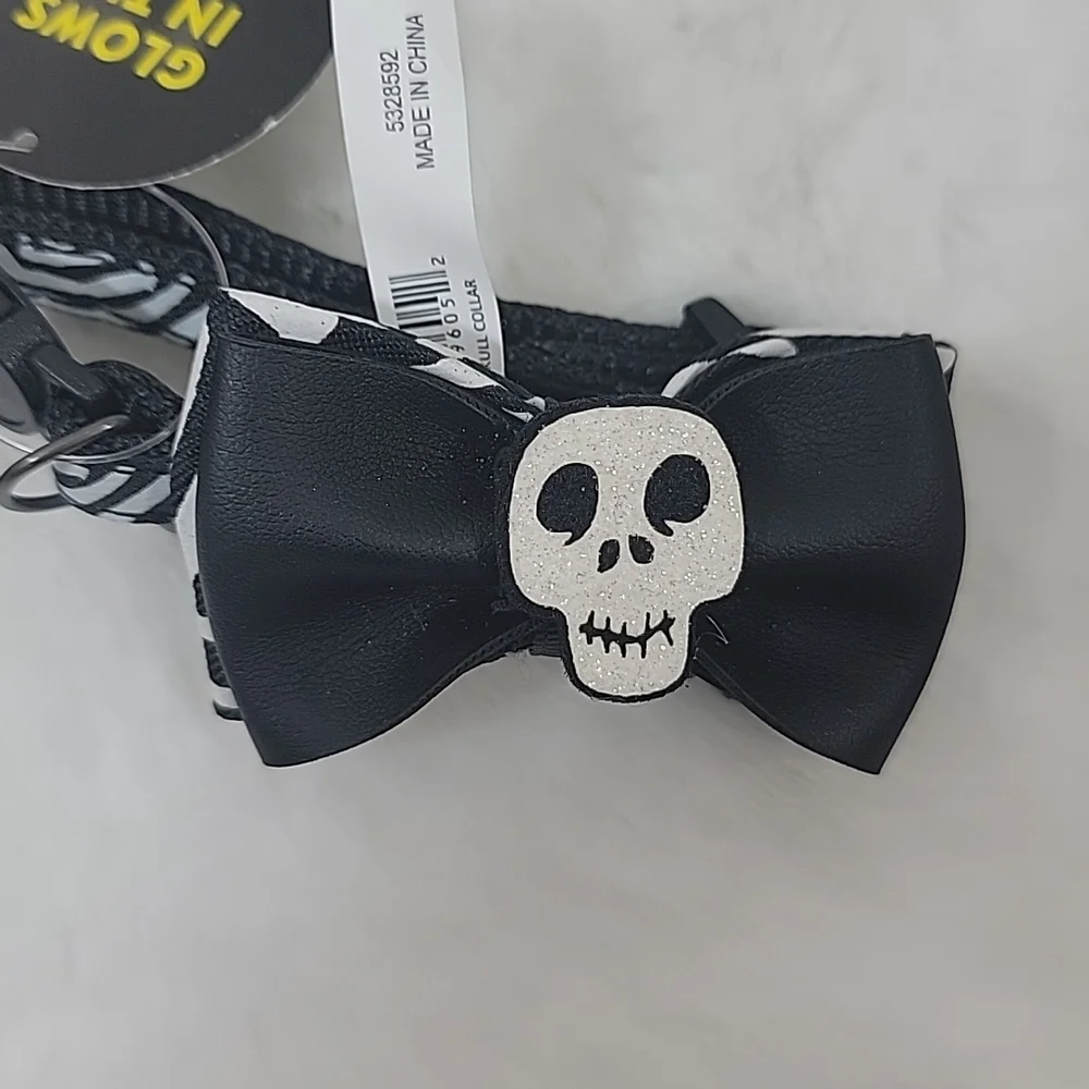 Thrills & Chills Halloween Skeleton Adjustable Kitten Collar